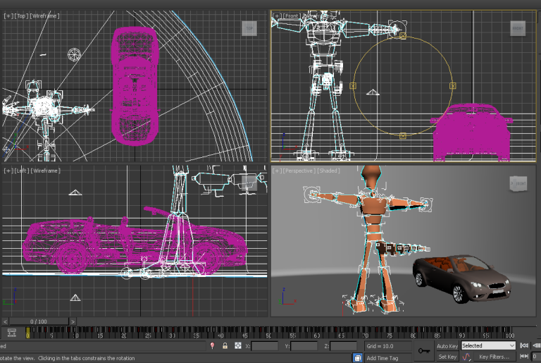 3D screen capture monster with car